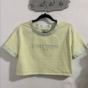 GUESS A$AP Rocky Ringer Crop Tee